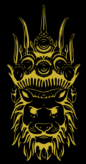 um gold lion logo. psd